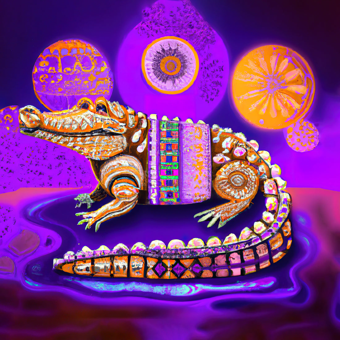 Children’s picture book image of a crocodile 